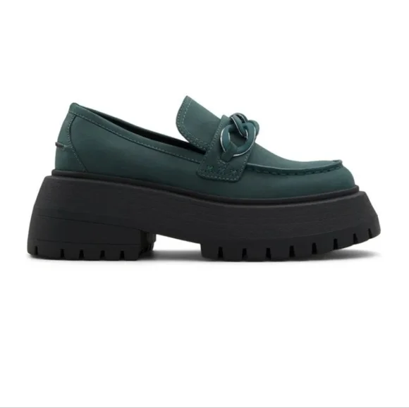Call It Spring - Ragean Platform Loafers - Green - US7 - Picture 1 of 4